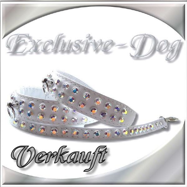 Strasshalsband wei&szlig; Strasshalsband Prager Rattler