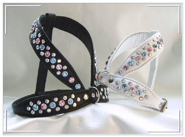 Hunde Brustgeschirr Strass Leder Geschirr